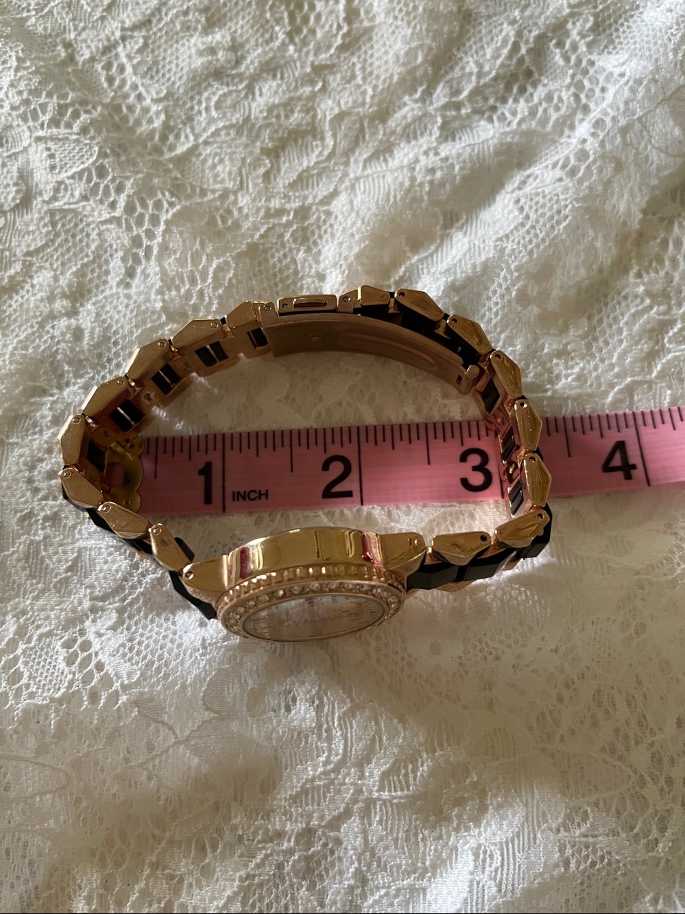 Style & Co. Gold-Tone and Black Crystal Accent Women's Watch - Picture 3 of 5